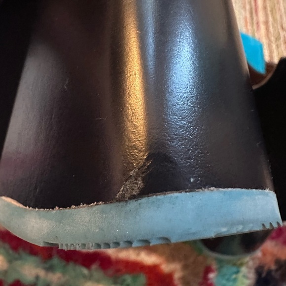 Fluevog NEARLY NEW Summer of Love Amor 60s-inspired blue suede clog-6.5 (fits 7) - Picture 12 of 16